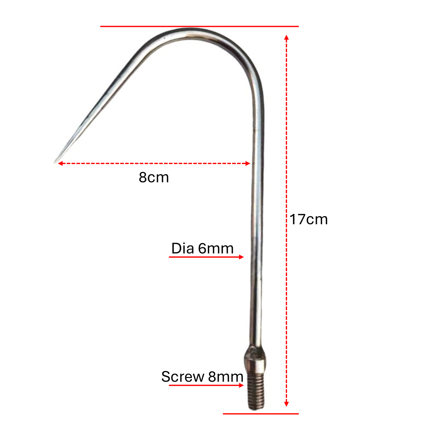 Stainless steel Type U Fishing gaff