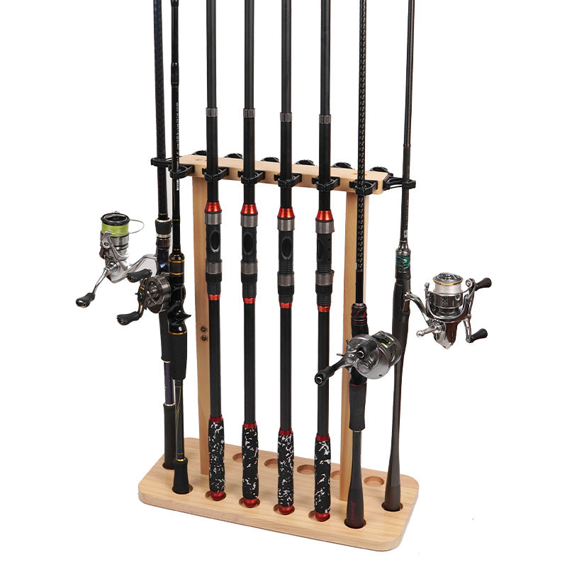 14 slots Wooden Fishing rod rack RR22
