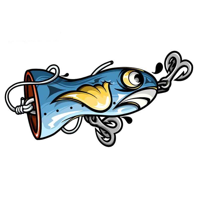 Popper Fishing Theme Sticker