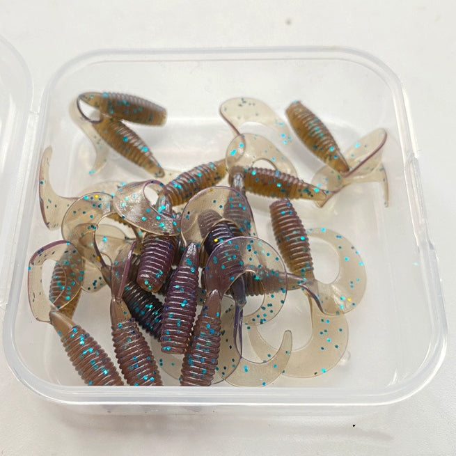 Superse 1 inch Mini Curl Tail Aji Worm SA018