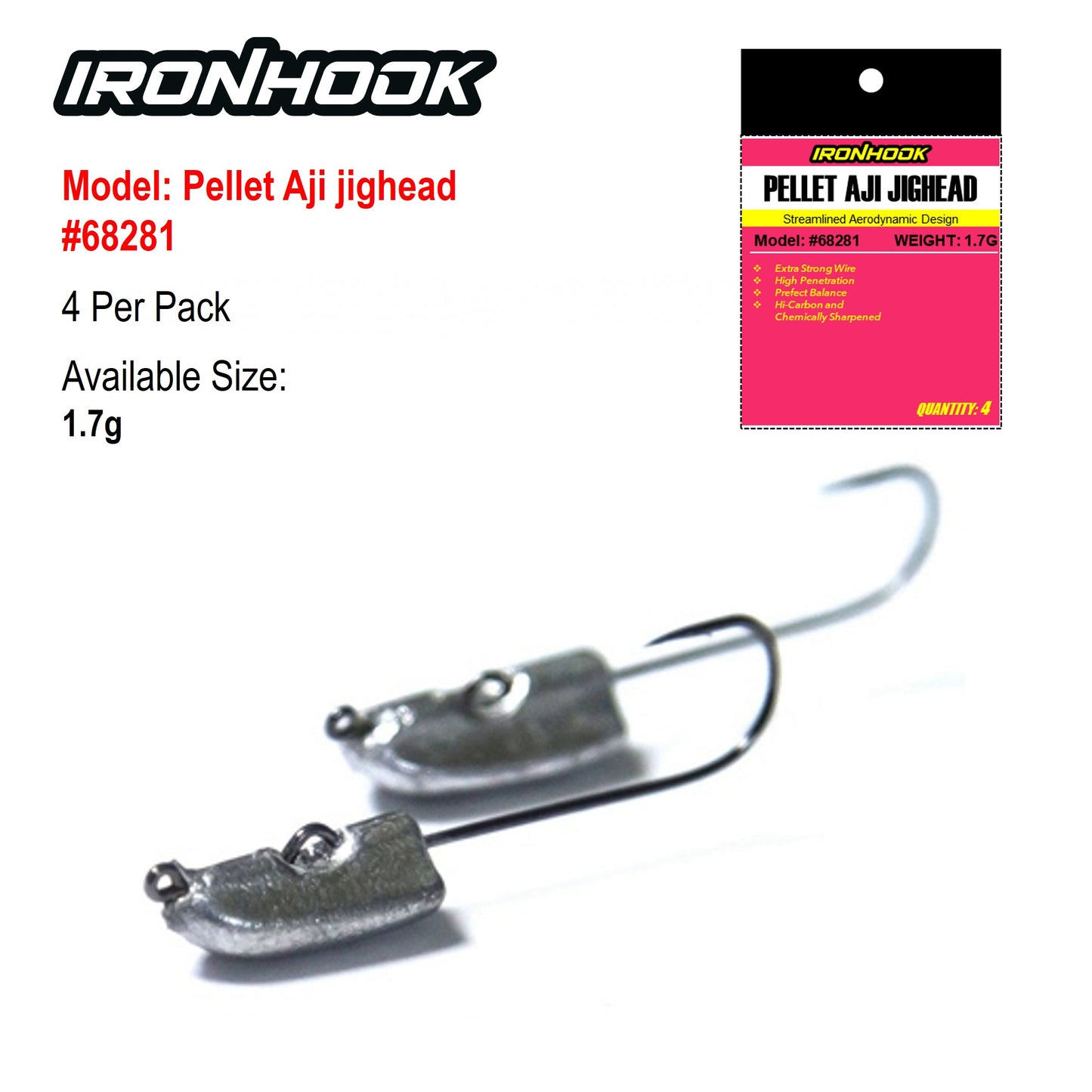 Ironhook Pellet Aji Jighead #68281
