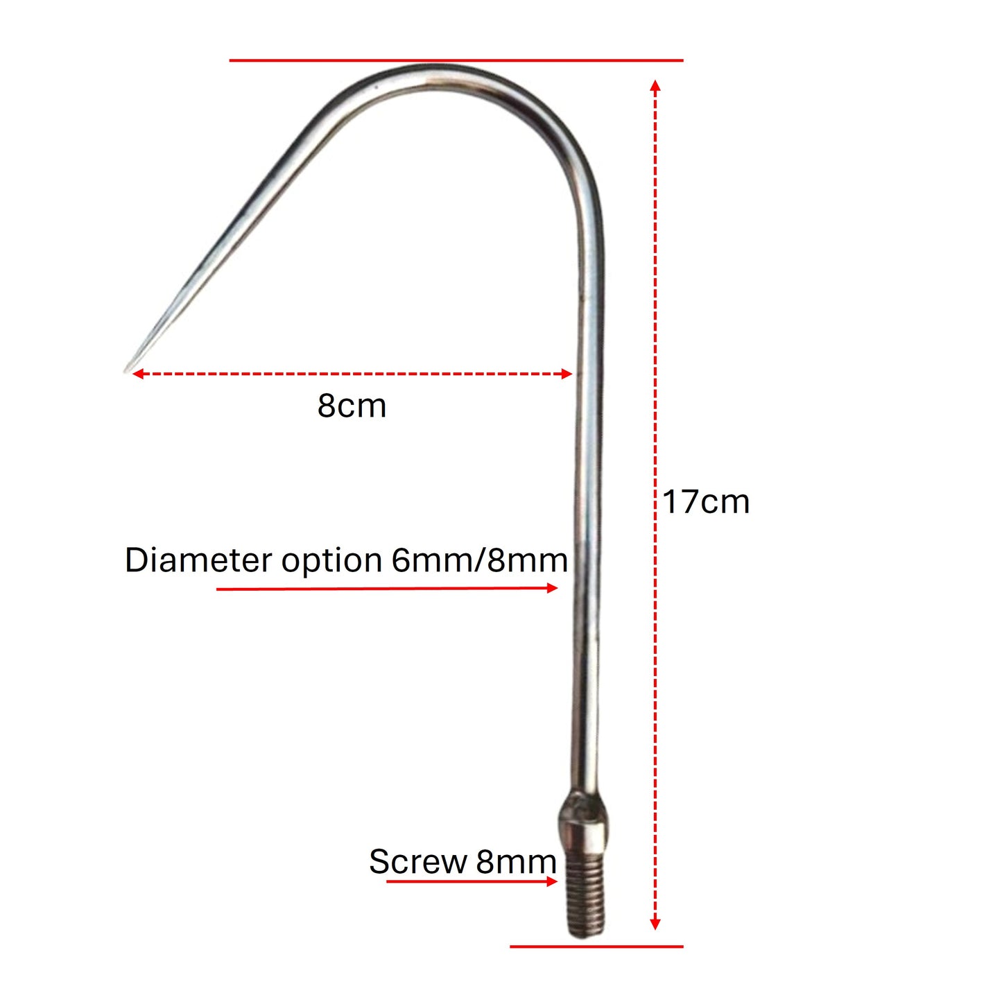Stainless steel Type U Fishing gaff