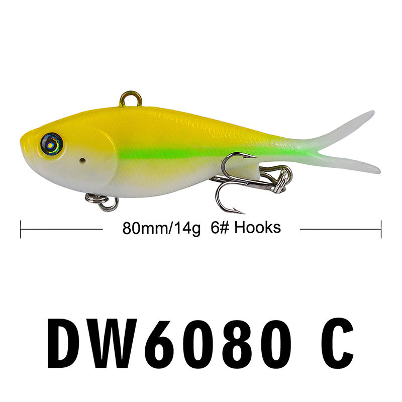 Rubber fish with lead fishing lure DW6080