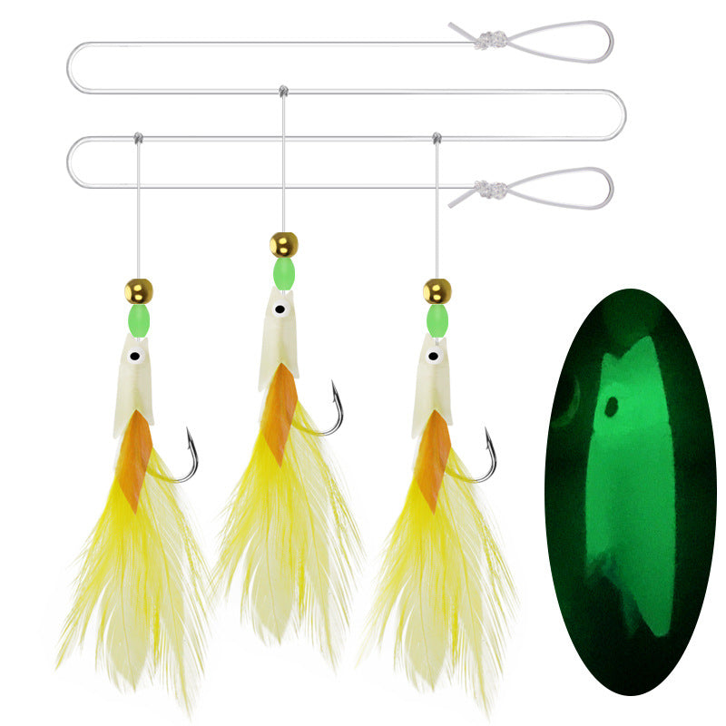 Triple hook Feather rig