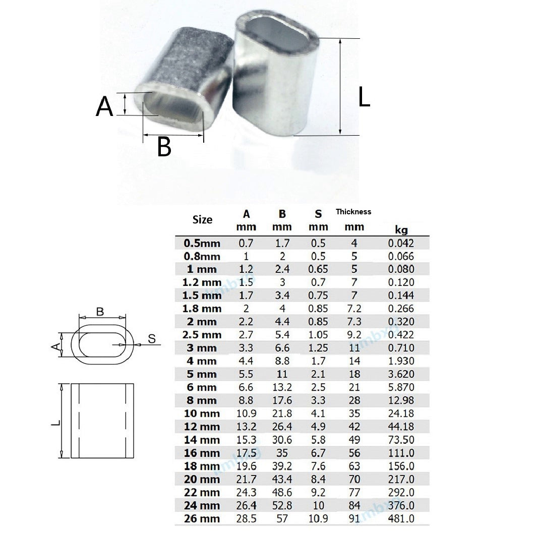 MK Swivel Aluminum Crimp Sleeve MK048