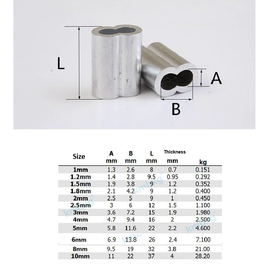 MK Swivel Aluminum Crimp Sleeve MK048