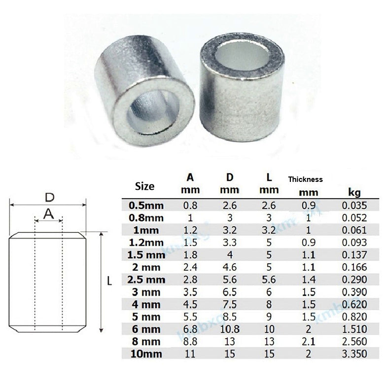 MK Swivel Aluminum Crimp Sleeve MK048