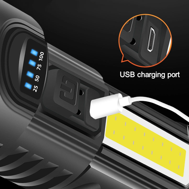 XP LED torchlight with side lamp