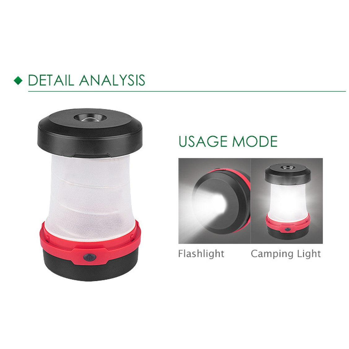 Solar Powered Rechargeable LED camping light lantern