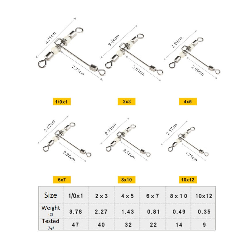 MK Swivel Three way cross-line rolling swivel MK059