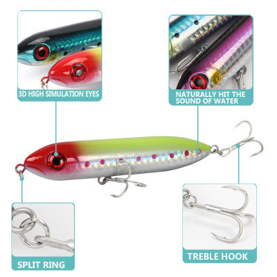Top water pencil fishing lure PE017