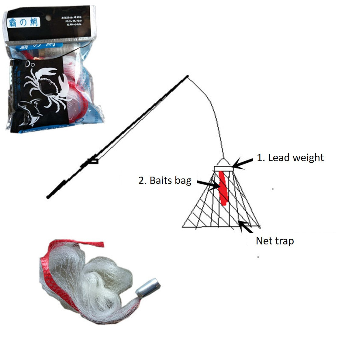 Crabbing cast net