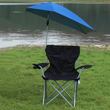 Outdoor folding chair with umbrella