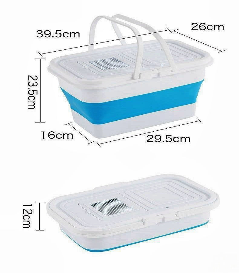 13L Rectangle Collapsible Bucket with Cover SLB05