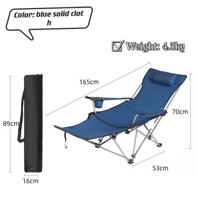 Outdoor folding chair with leg rest