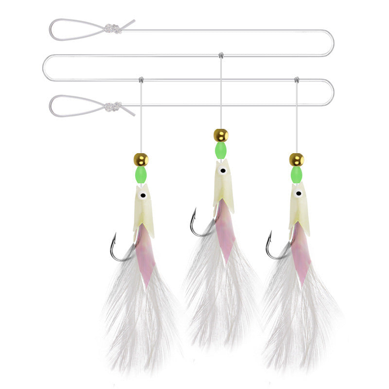 Triple hook Feather rig