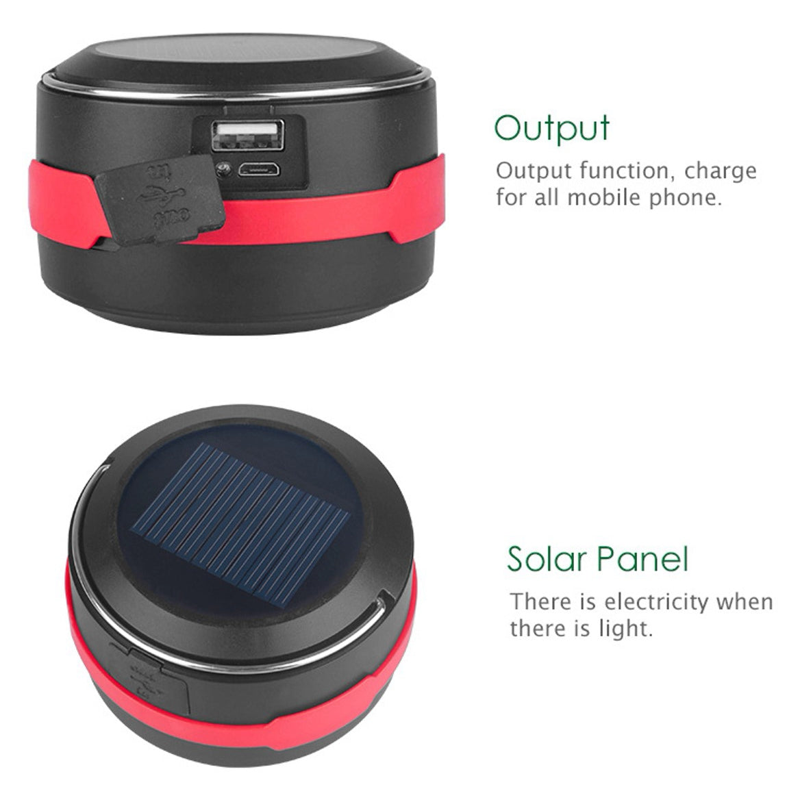 Solar Powered Rechargeable LED camping light lantern