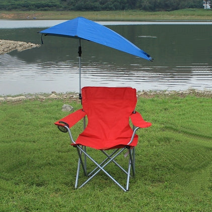 Outdoor folding chair with umbrella