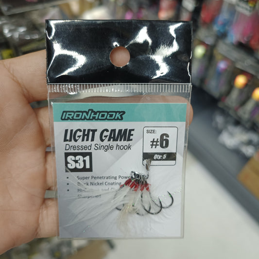 Ironhook Light Game Dressed Single hook