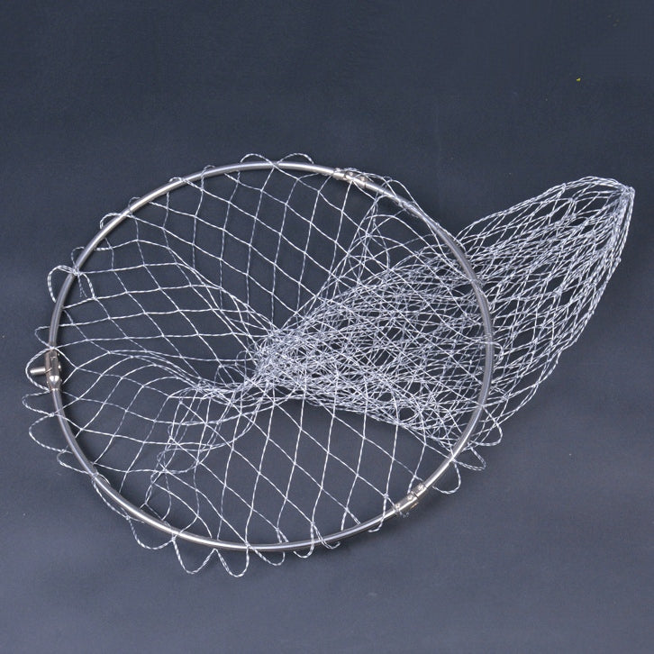 Solid frame stainless steel landing net