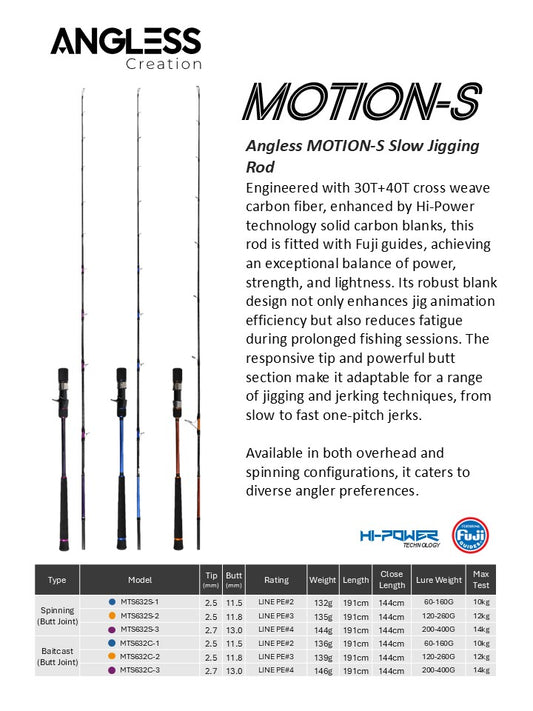 Angless Motion-S slow jigging rod