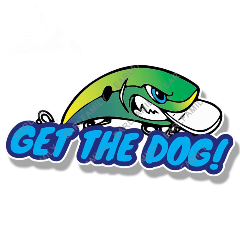 Green Minnow Fishing Theme Sticker