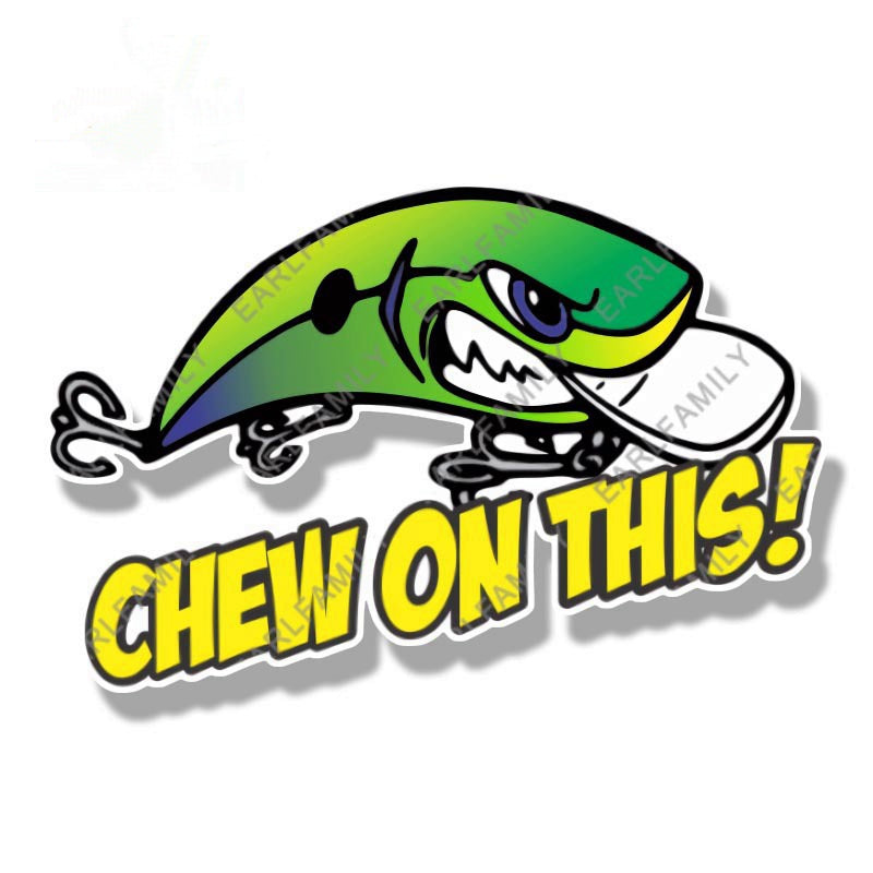 Green Minnow Fishing Theme Sticker