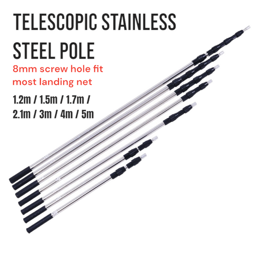 Telescopic stainless steel pole LD101