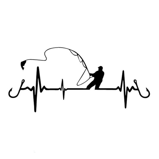 Angler heart beat Sticker