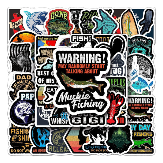 Fishing Theme Luggage Sticker DEC01