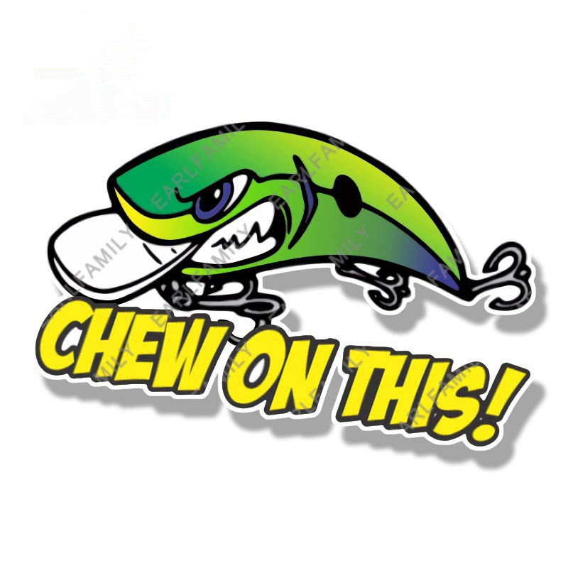 Green Minnow Fishing Theme Sticker