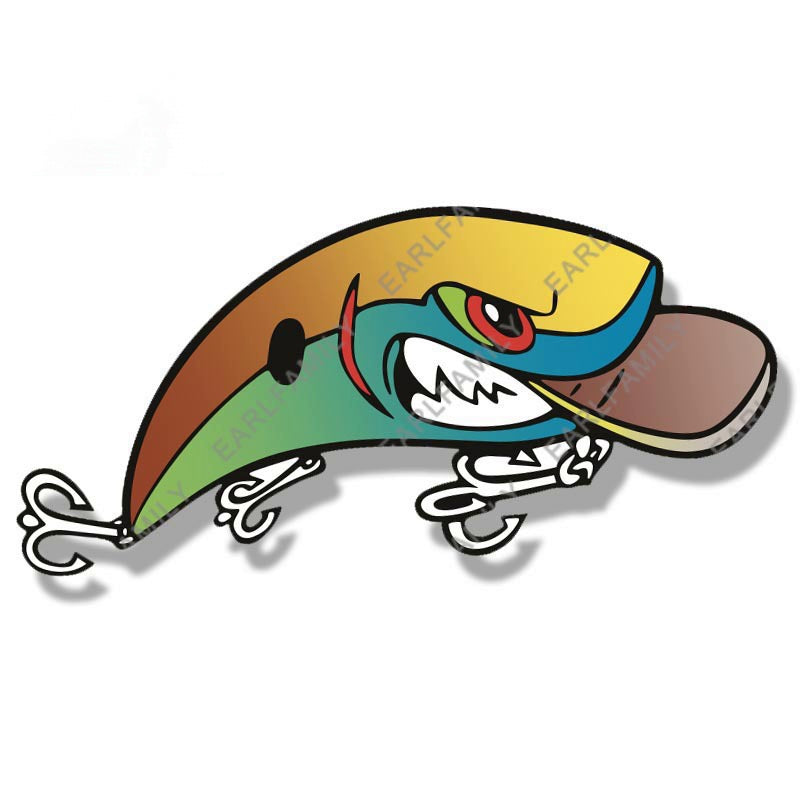 Brown Minnow Fishing Theme Sticker