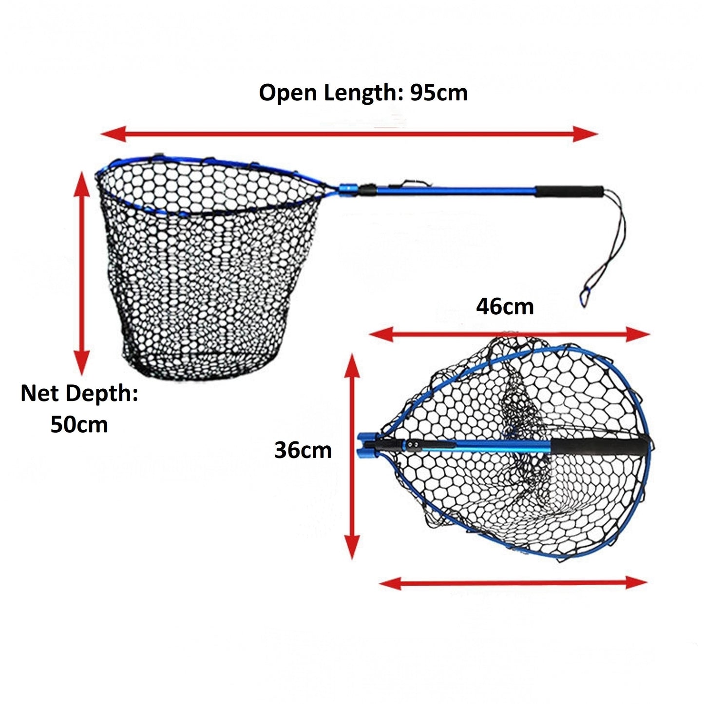 Folding Handle Silicone landing net SP108