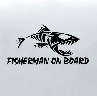 Fisherman on board Sticker