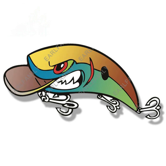 Brown Minnow Fishing Theme Sticker