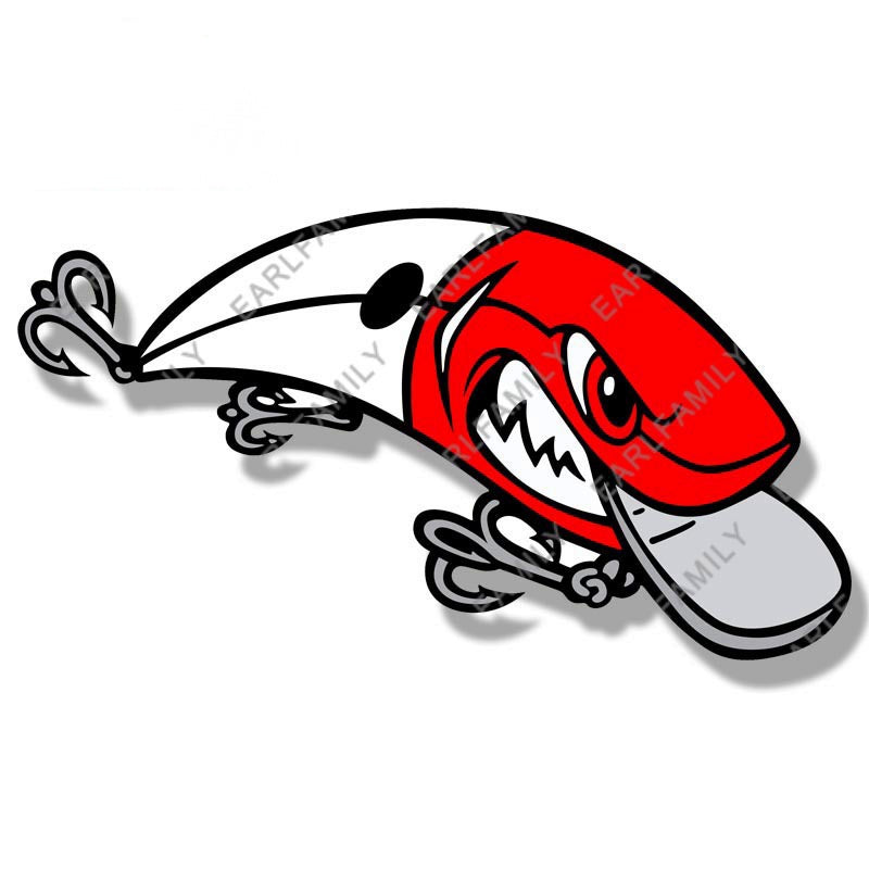 Red Head Minnow Fishing Theme Sticker