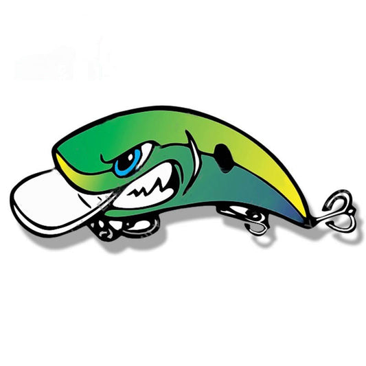 Green Minnow Fishing Theme Sticker