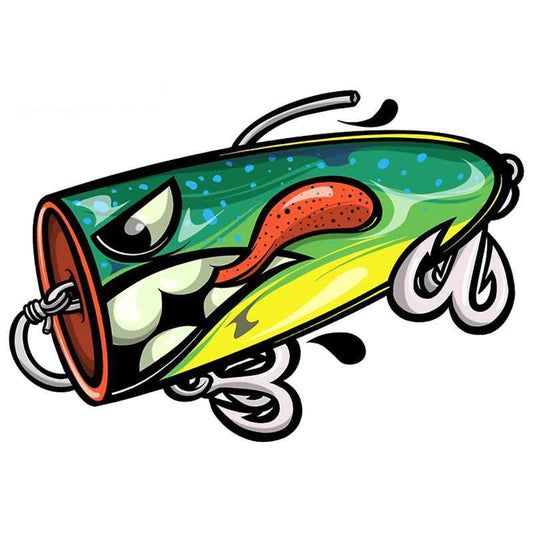 Popper Fishing Theme Sticker