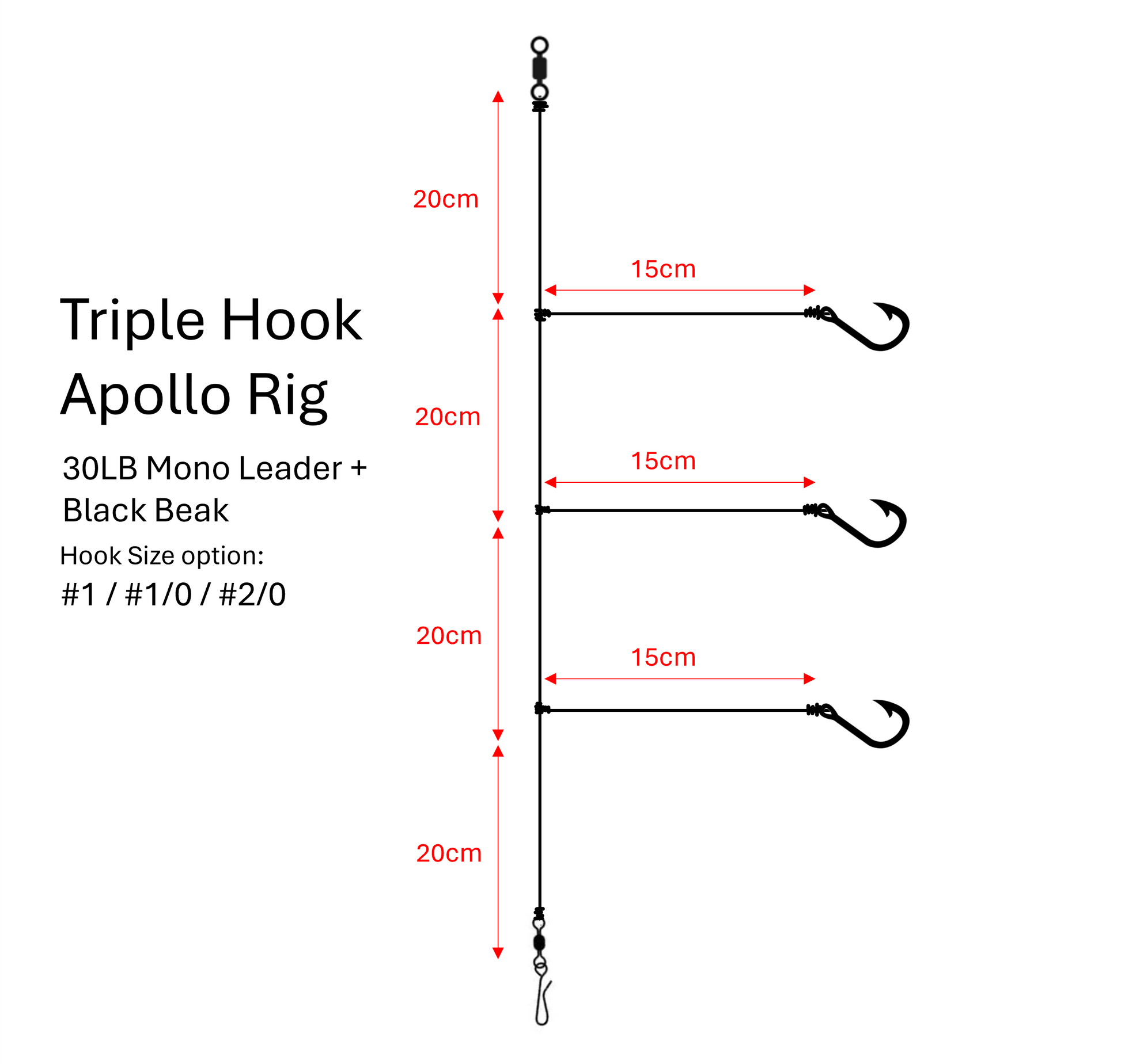 Superse Triple Hook Apollo Rig – WBQ Tackle supplies