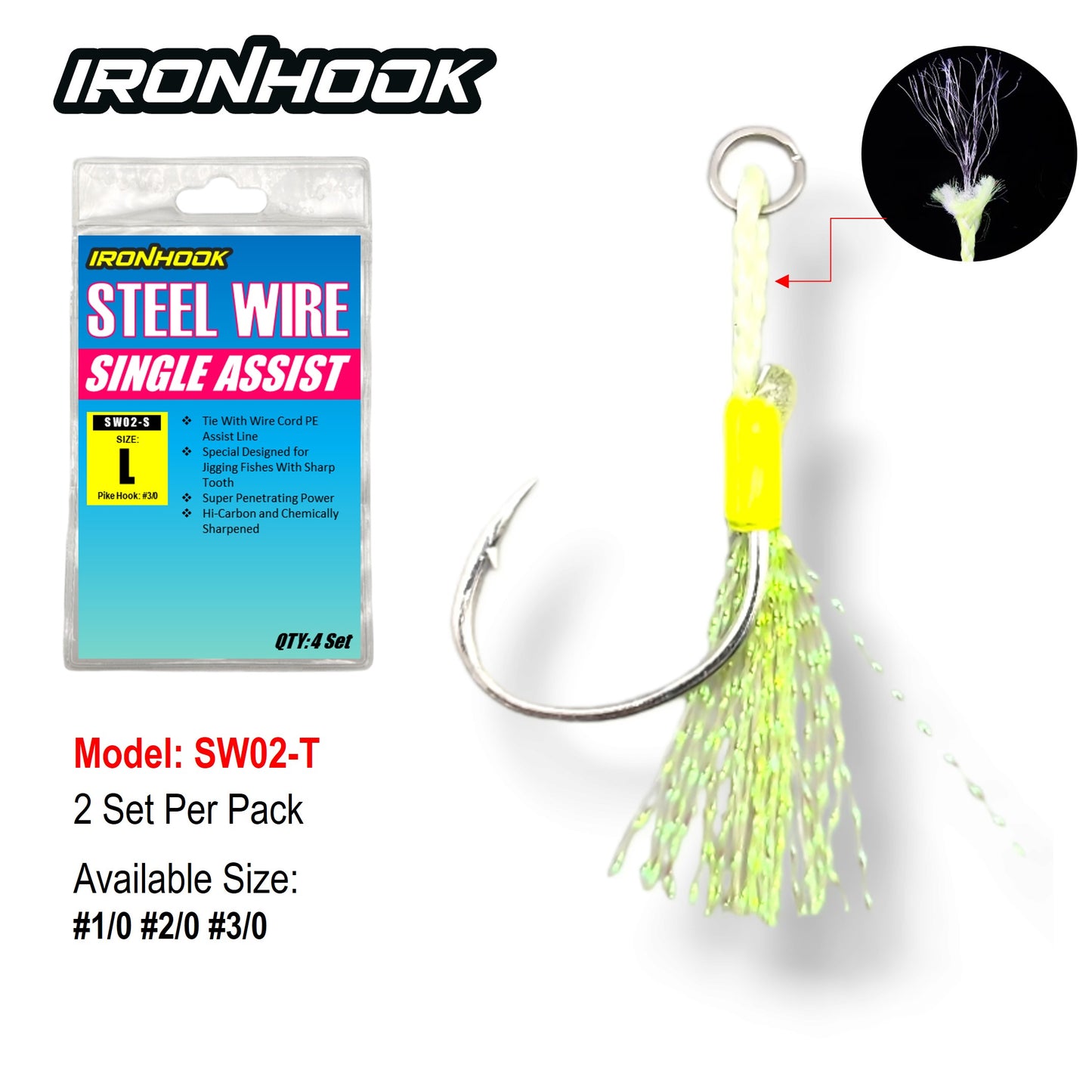 Ironhook Steel Wire Single Assist SW02-S
