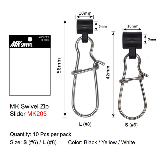 MK Swivel zip slider MK205