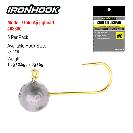 Ironhook Gold Aji jighead #68380