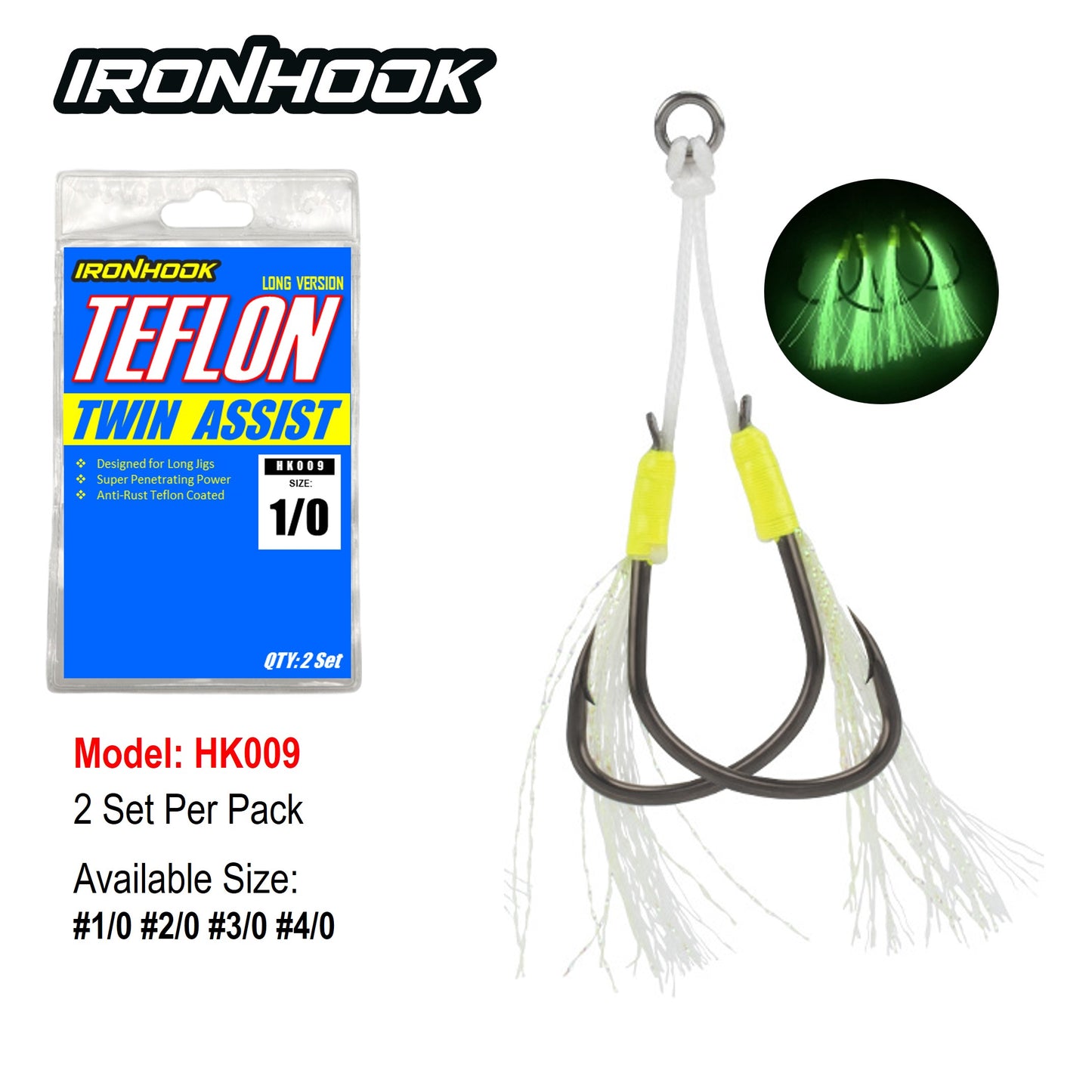 Ironhook Long Teflon Twin Assist HK009