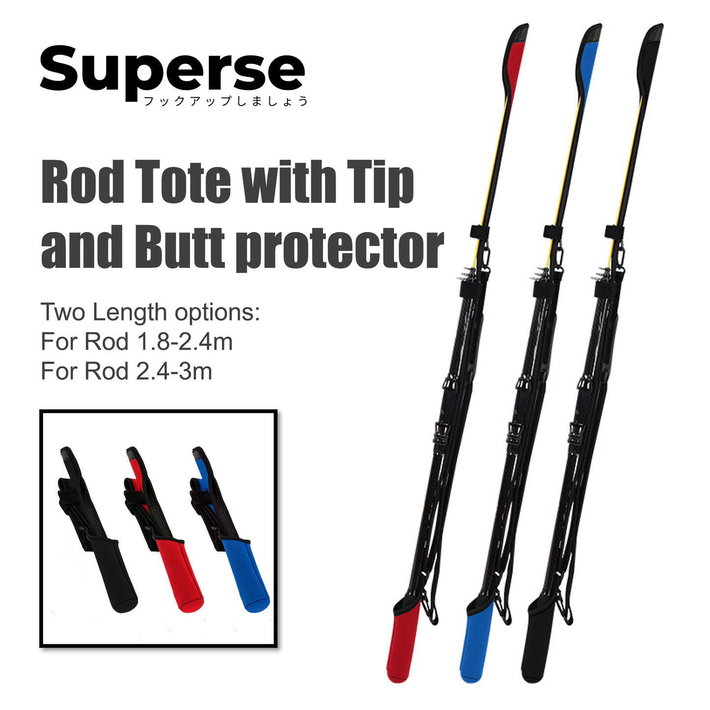 Superse Tip and Butt protector rod tote RC14