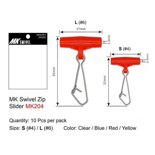 MK Swivel zip slider MK204
