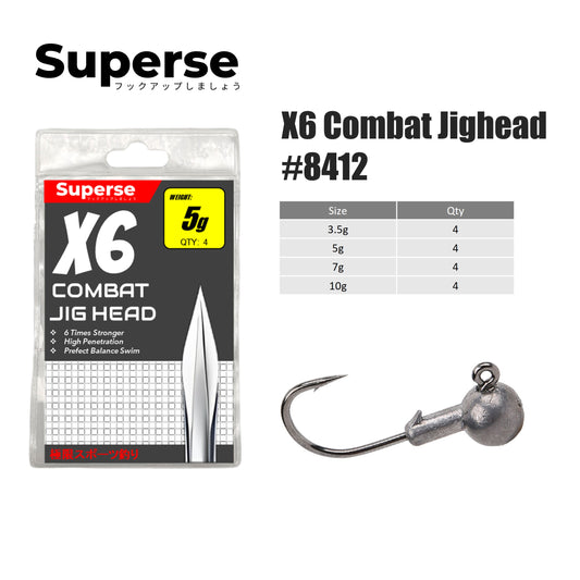 Superse X6 Combat Jighead #8412