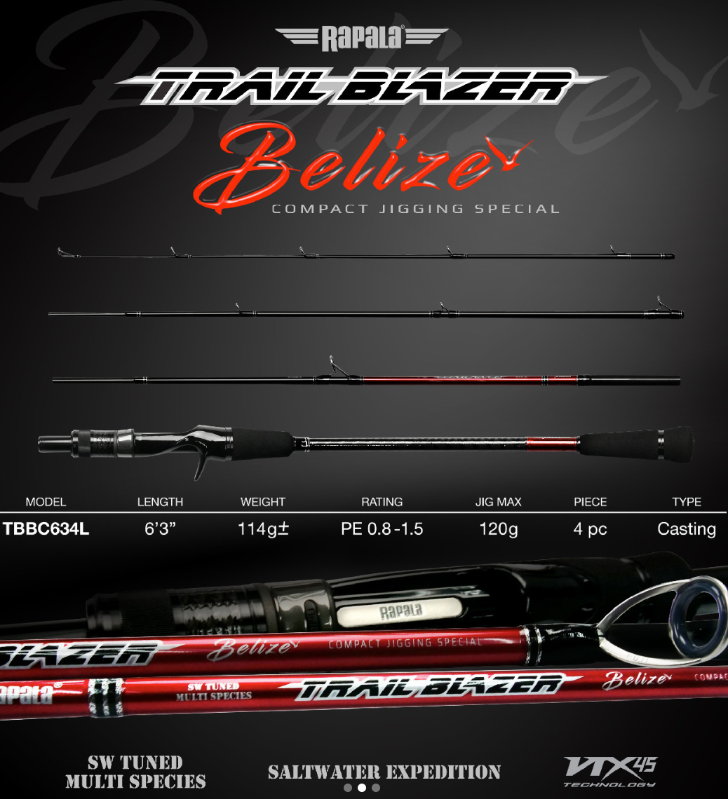 Rapala TrailBlazer Belize light jigging travel rod