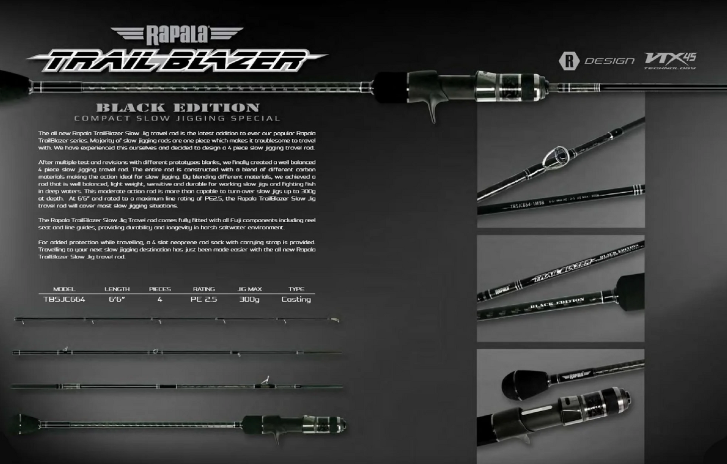 Rapala TrailBlazer Slow Jig travel rod
