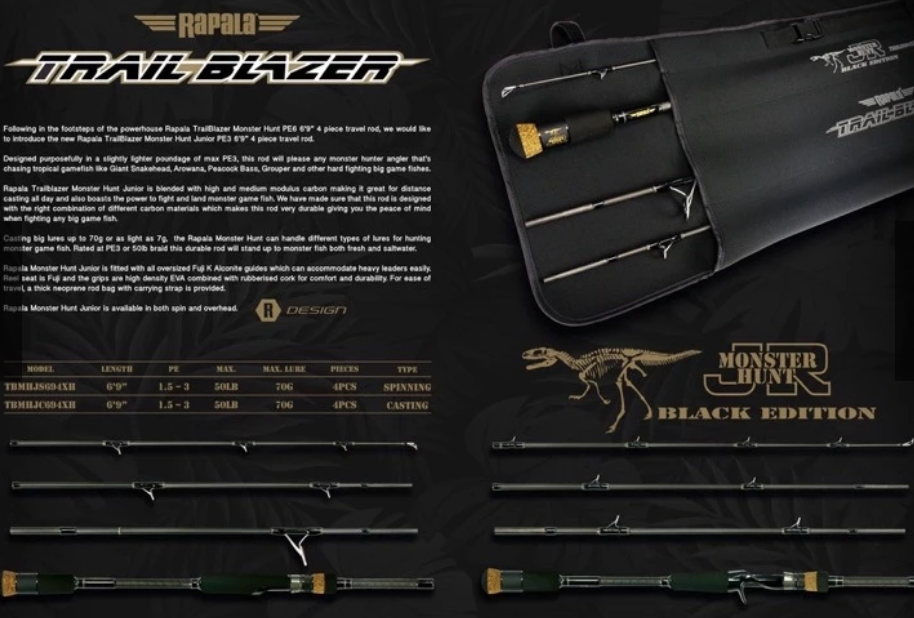 Rapala Trailblazer Monster Hunt junior PE3 travel rod