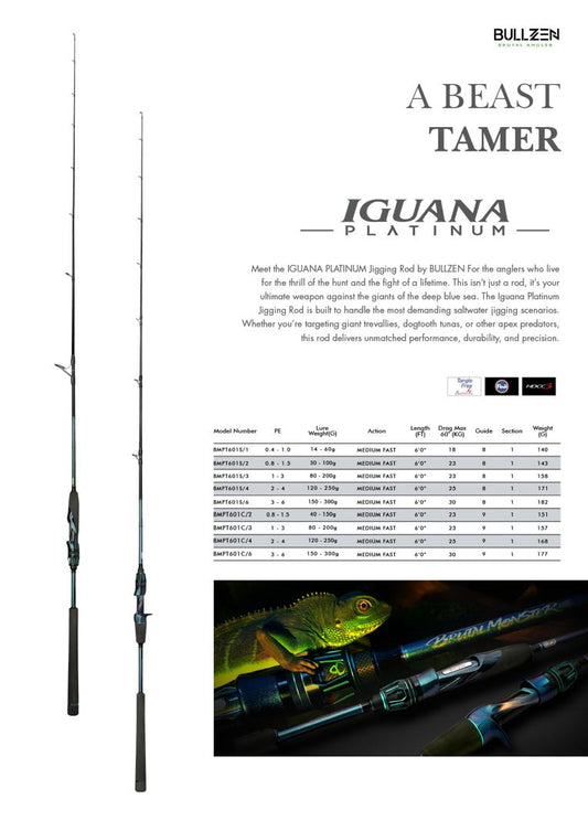 Brutal Monster Iguana Platinum Jigging Rod 6'
